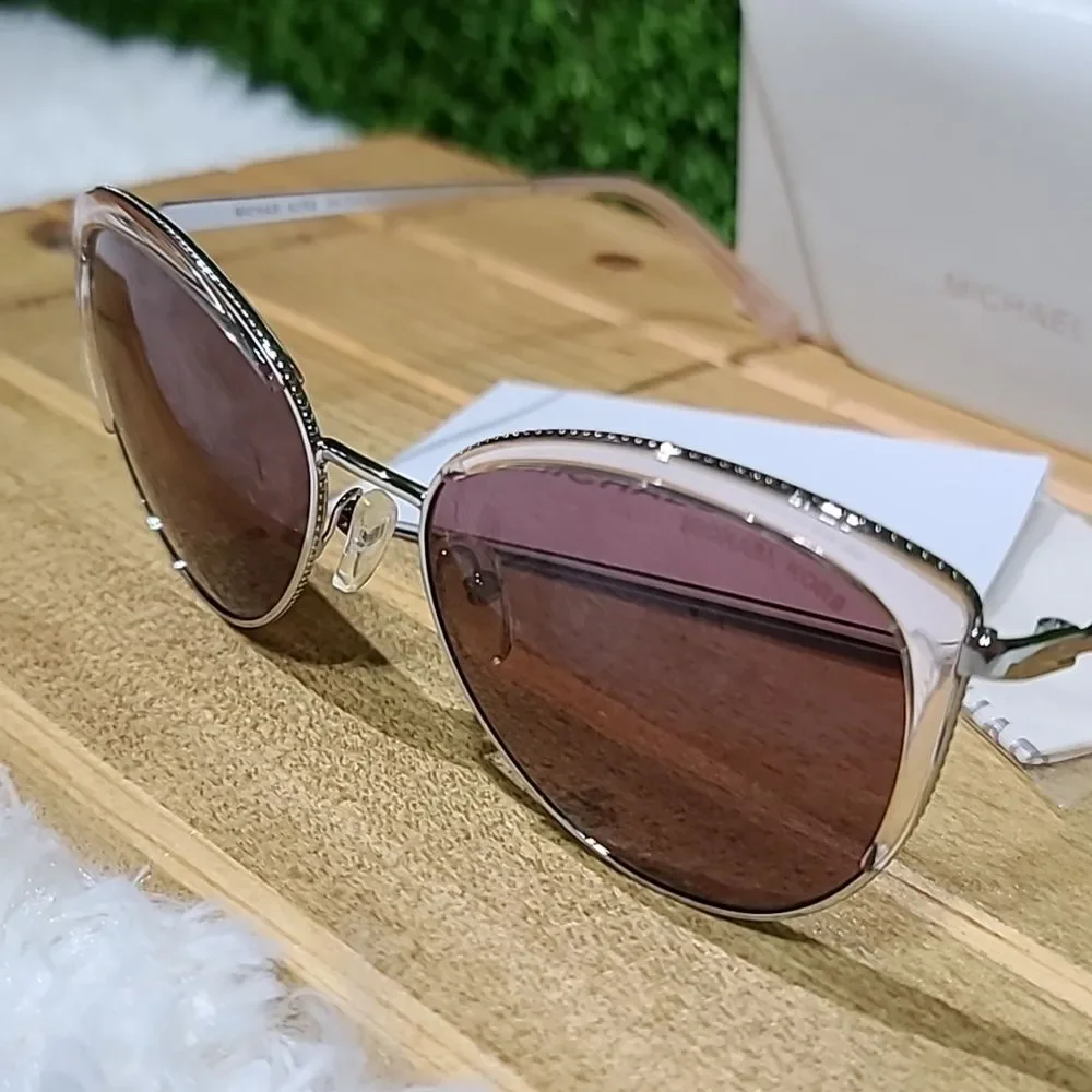 Michael Kors Sunglasses MK1046-115376 Key Biscayne Silver New - Picture 4 of 10